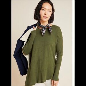 NWT Anthropologie Paula seamed Asymmetrical Tee XS